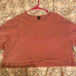 pinkish crop tee